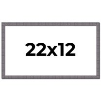 22x12 Frame Blue Kingsley Pewter Solid Wood Picture Frame Width 0.75 Inches |Interior Depth 0.5