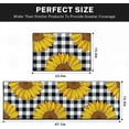 thumbnail image 2 of Sunflower Kitchen Rugs and Mats Non Skid Washable Set of 2, Black White Plaid Kitchen Runner Rug, Farmhouse Yellow Flower Vintage Bloom Floral Under Sink Mats for Kitchen Floor Decor, 2 of 6