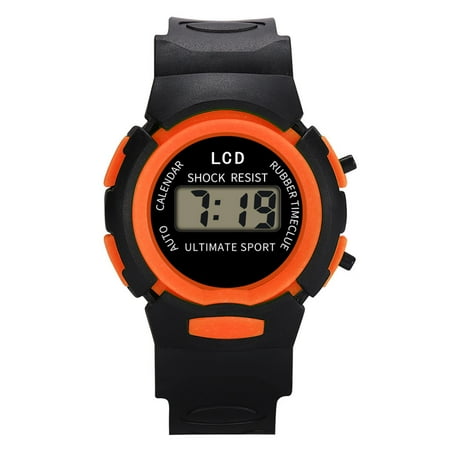 Clearance Now! HIMIWAY Sweatshirt Dress Child-Friendly Electronic Watches Waterproof and Durable Smartwatch for Swimming and Water Activities LED Electronic Waterproof Watch