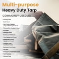 thumbnail image 4 of WHITEDUCK Canvas Tarp 18 oz. Heavy Duty Waterproof UV Resistant, Rustproof Grommets, Industrial & Commercial Use Cloth Tarps (Cut Size: 6x8, Finished Size: 5'6"x7'6", Olive Drab), 4 of 5