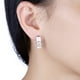 thumbnail image 4 of Pendiente de plata pura S925, pendiente de serie de cerámica en blanco y negro para mujer, diseño en espiral redondo, 4 of 5