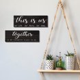 thumbnail image 3 of MUCHENGGIFT 2 Pieces home decor signs This is Us Our Life Our Story Rustic Wood Signs Together Rustic Wooden Wall Art Signs Farmhouse Entryway Signs, 4.7 x 13.8 Inch (), 3 of 7