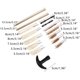 thumbnail image 5 of Estuche Universal para kit de limpieza de armas, 16 Uds. Para 22 357 38 40 44 45 9mm, bolsa de tela, dragado de tuberías y cepillo de limpieza, 5 of 5