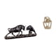 thumbnail image 1 of Escultura de resina moderna de toro y pareja abstracta de Feng Shui, figura creativa de animal y humano para escritorio, estantería, cafetería, decora, 1 of 8