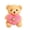 E, variant on Soft Bear Plush with Hat and Bow Tie, Cuddly Stuffed Animal for Home Decor, Huggable Bear Toy for Birthdays and Special Occasions, Decorative Figurine