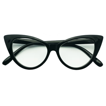 Women's Black Vintage Cat Eye Rx Prescription +1.00 Optical Reading Eye Glasses