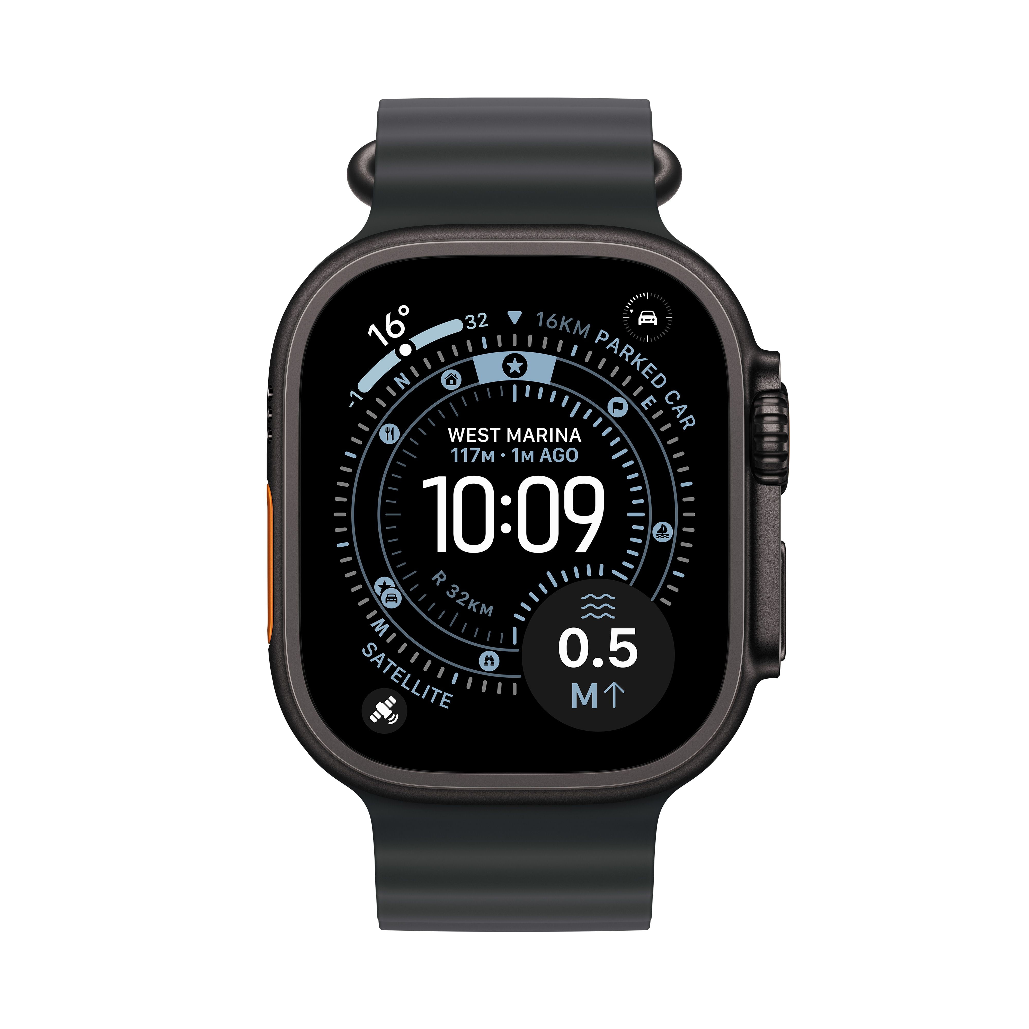 Apple Watch Ultra 3 GPS + Cellular 49mm Black Titanium Case with Black Ocean Band