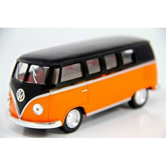 5" Kinsmart 1962 VW Volkswagen Classical Bus Diecast Model Toy 1:32- Orange