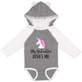 thumbnail image 3 of Inktastic My Godmother Loves Me Unicorn Girls Long Sleeve Baby Bodysuit, 3 of 5