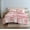 Pink, variant on Pink White Tie - Dye Luxury Raised Plaid Faux Flannel 3-Piece QUEEN/KING Sizes Duvet Cover Set - Winter Warmth, Includes Plush Pillowcases, Soft and Comfortable, Zipper Closure