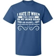 thumbnail image 2 of OXI T-Shirt - I Hate This Voice In My Head, Basic Casual T-Shirt for Men's and Women Fleece T-Shirt Short Sleeve - Indigo Blue 2X-Large, 2 of 3
