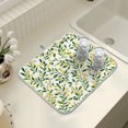 thumbnail image 4 of Yayeee Dish Drying Mat for Kitchen Counter 16" x 18" Microfiber Super Absorbent Coffee Decorative Pad, Olive Leaf, 4 of 9