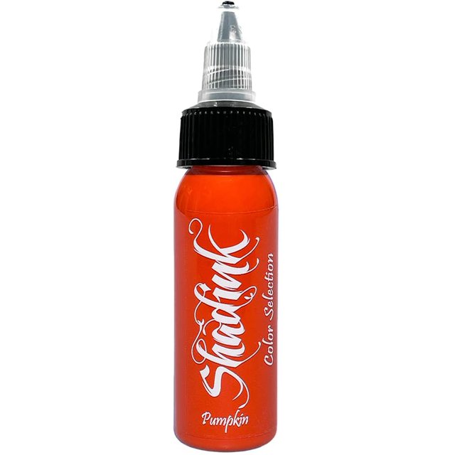 Shadink Pumpkin Orange Tattoo Ink Professional Tattooing Inks for Color Portrait, Black & Gray Style