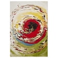 thumbnail image 1 of LR Home FUSIO81354WGR7995 Fusion Abstract Swirl Indoor Area Rug, White & Green - 7 9 x 9 ft. 5 in., 1 of 1