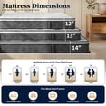 thumbnail image 6 of Beddle Cooling Hybrid Mattress, 12 Inch Twin XL Size Medium Feel Foam Mattress with Pocket Springs, Extra Edge Support, Pressure Relief, CertiPUR-US, Gray, 6 of 8