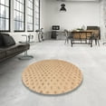 thumbnail image 3 of Ahgly Company Indoor Square Abstract Yellow Solid Area Rugs, 6' Square, 3 of 6