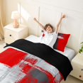 thumbnail image 3 of Homewish Red Abstract Ombre Twin Duvet Cover,Grunge Aesthetic Twin Bedding,Black Reversible,2-Piece,1 Duvet Cover and 1 Pillowcase, 3 of 6