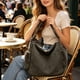thumbnail image 1 of Bolsa Mensajera de Lona Lavada de Gran Capacidad, Bolso Cruzado de Hombro para Estudiantes, Exterior Casual, Estilo Vintage, 31x28x12 cm, 1 of 6