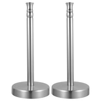 KAKOWELY Countertop Paper Towel Holder 2Pcs Stainless Steel Silver Upright