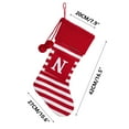 thumbnail image 3 of Lilixerw 16.5 Inch Initial Christmas Stocking,Monogram Christmas Stocking with Red and White Striped Embroidered Letter Decorations for Xmas Tree Fireplace Decor Christmas Ornaments(N), 3 of 6