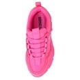 thumbnail image 5 of Berness Women Chunky Platform Sneakers Lace Up Fashion Trainers Thick Sole Casual Walking Light Weight Shoes Blair02 Hot Pink Fuchsia 8, 5 of 6