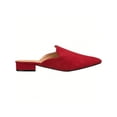 thumbnail image 2 of Women's Flat Mules Point Toe Loafer Mule Flats Backless Slip On Slides Loafer Shoes, 2 of 5