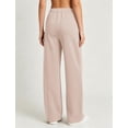 thumbnail image 4 of Drses Women's High Waist Smocked Elastic Wide Leg Palazzo Pants, Flowy Loose Pull On Bell Bottom Trousers with Pockets, Casual Spring Summer Travel Lounge Clothing, 4 of 5
