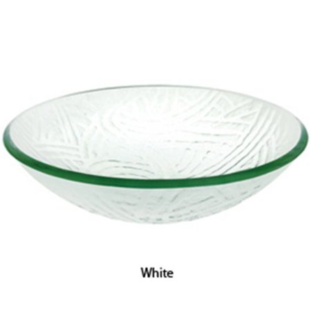 UPC 834280000227 product image for Decolav White Rainbow Art Glass Vessel Sink 1080-WH | upcitemdb.com