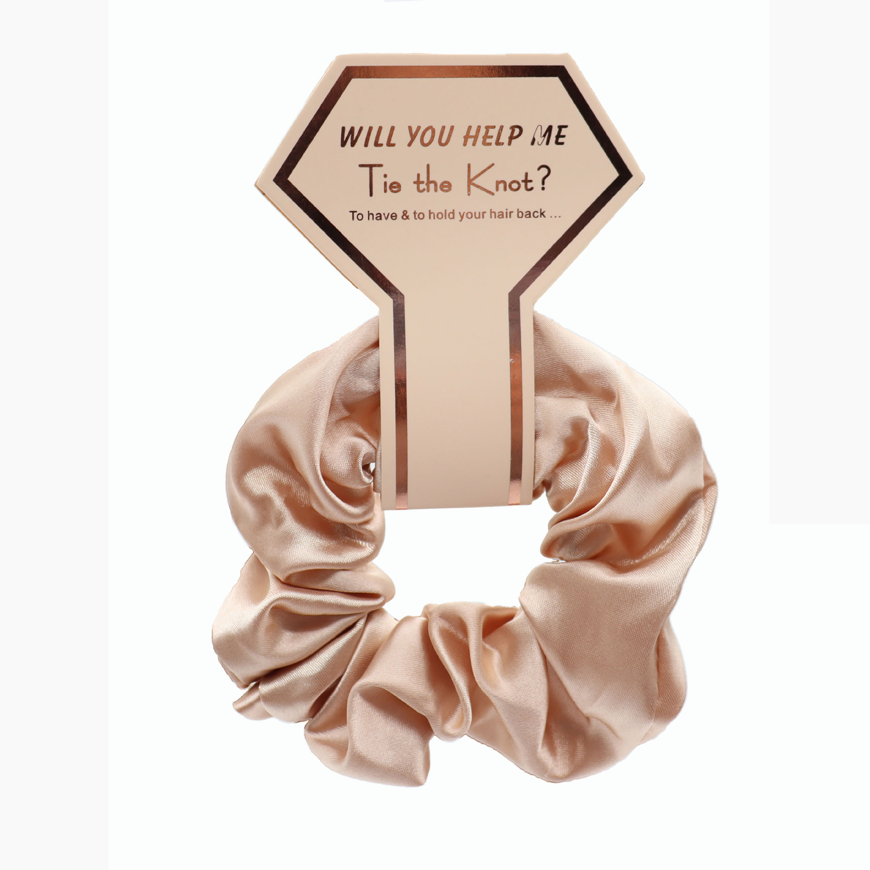 Homekie Bachelorette Party Hair Tie Silk Scrunchies Bridesmaid Proposal  Box, Beige Bridal Shower Gift Decorations, Bride Tribe Favor, To Have and  To Hold（4 Pcs)