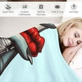 thumbnail image 3 of RUIYC Throw Blanket Female Woman Bright Fashion Cozy Throw Blanket for Couch Bed Sofa Car Soft Throw Blanket Flannel, 3 of 6