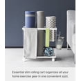thumbnail image 2 of Yamazaki Home Fitness Equipment Storage Cart, White, Steel, Supports 16.5 pounds, Wheels, Adjustable, 2 of 7