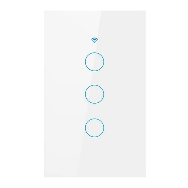 Interruptor de lámpara , interruptor inteligente apto para / aplicación de inteligente interruptor de temporizador de - 3 Interruptor blanco 3 Colco Interruptor táctil inteligente WiFi RF