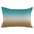 thumbnail image 2 of Teal Brown Ombre Standard Size Pillow Cover,Pillowcase Protectors with Zipper,Breathable Decorative Throw Pillow Case Cover,Turquoise Gradient Modern Abstract Art Pillow Shams for Couch 20x26Inch, 2 of 8