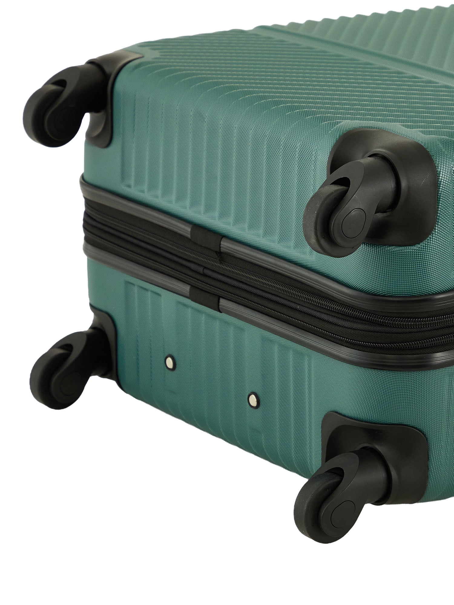 Wrangler 4 Piece Expandable Hardside Spinner Luggage Set with Packing Cubes, Green