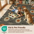 thumbnail image 4 of Design&I 5'x7' Washable Area Rug Vinyl Cd Record Disc Retro Soundwave Border Vintage Note Music Flowing Dynamic for Dining Room, Under Table, Home Office, Snag-Free, Skid-Resistant, 4 of 7
