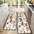 thumbnail image 4 of Kitchen Rugs Sets Of 2,Red Mushroom Nature White Pattern Anti Fatigue Kitchen Mat Rugs Non Slip Washable,Decorative Kitchen Floor Mats for Kitchen,Sink,Laundry,17"x47"+17"x47", 4 of 5