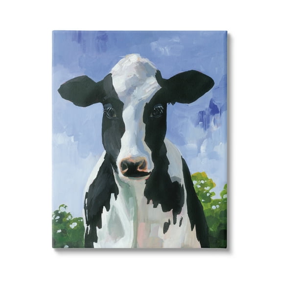 Stupell Industries Farmland Cow Cattle Country Painting Blue Sky Canvas Wall Art, 36 x 48, Design by Caverly Smith