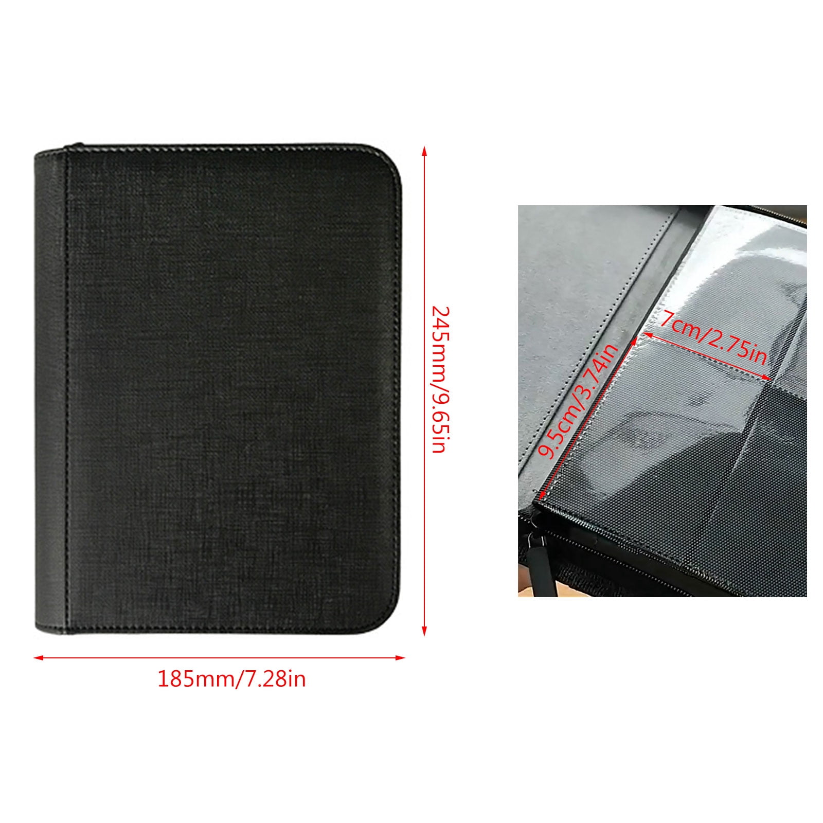 20 Pages Waterproof Card Binder 4 Grids 160 Pocket Trading Card Album Folder Game Card Loading Pocket Album Pages Binder