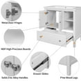 thumbnail image 4 of 30 Inch Bathroom Vanity Cabinet with Sink Combo, Free Standing Bathroom Vanity Set in White Finish, Bathroom Vanity Cabinet with 2 Doors, Drawer and Shelves Undermount Ceramic Sink, Solid Wood Frame, 4 of 9