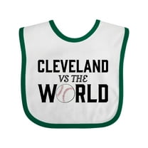 Inktastic Cleveland Vs. the World with Baseball Boys or Girls Baby Bib