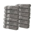 thumbnail image 3 of Superior Niles Egypt Produced Giza Cotton Washcloth Set of 12, Charcoal, 3 of 14