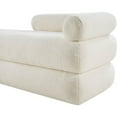 thumbnail image 6 of Meridian Furniture Kennedy Cream Faux Shearling Teddy Fabric Bench, 6 of 14