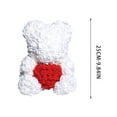 thumbnail image 3 of Artificial Rose Bear Gift Preserved Rose Teddy Bear Flower Bear Decoration Faux Rose Bear Romantic Gift for Valentine's Day Anniversary Birthday Gift for adultfriend Wife Home Decor, 3 of 5