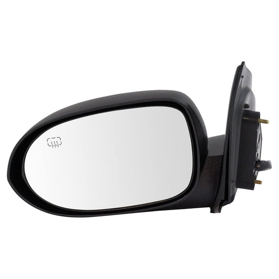 TRQ Mirror Power Heated Textured Black Driver Side LH for 10-12 Dodge Caliber MRA06861