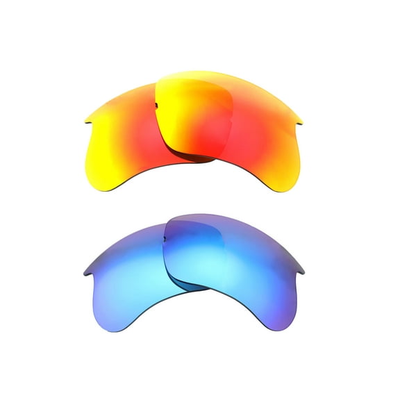 Walleva Polarized Fire Red   Ice Blue Replacement Lenses For Bolle Parole Sunglasses