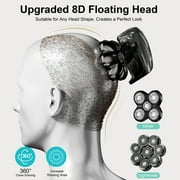 SweetLF Head Shavers for Bald Men, 8D Rotary Detachable Balder Shavers 6-in-1, IPX7 Waterproof Dry Wet Rechargeable Electric Razor Grooming Kit for Men