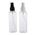 thumbnail image 5 of 4pcs 100ML Botella de espray de plástico vacía para maquillaje y cuidado de la piel Uso de viaje recargable (botellas transparentes con rociador blanco), 5 of 5