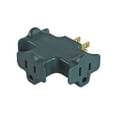 thumbnail image 2 of Hyper Tough Heavy Duty 3 Way Grounded Outlet Green Indoor Use Adapter, 15 Amps, 2 of 5