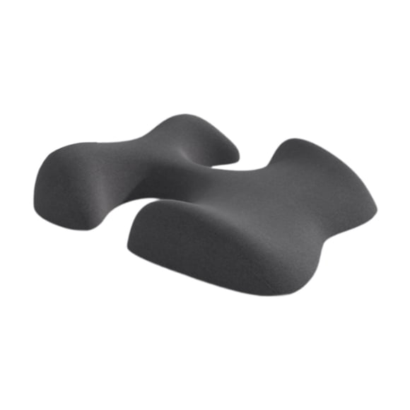 Almohada de masaje de espuma viscoelástica para dormir boca abajo. Gris oscuro y pecho