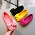 thumbnail image 3 of YAYUBA Little Girl's Bow Mary Jane Dress Shoe Girls Dance Student Bowknot Soft Baby Solid Shoes Kid Children Baby Shoes Yellow, 3 of 3
